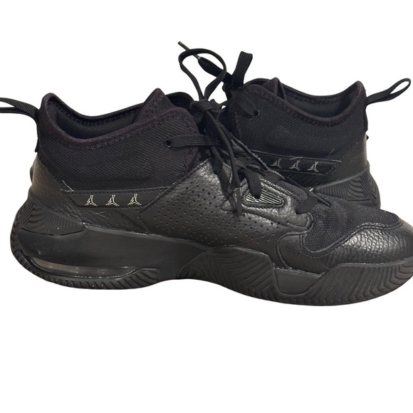 Nike Air Jordan Stay Loyal 2 Black & Silver Leather Sneaker Shoes 23, US 8.5 EUC - Picture 9 of 17